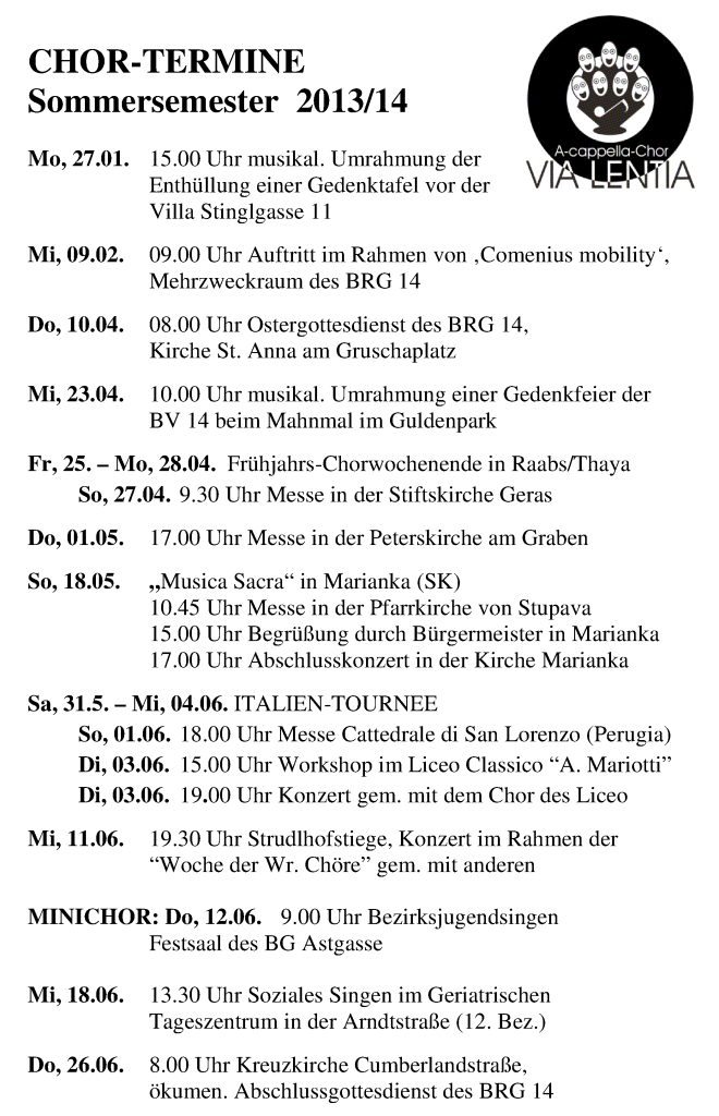 VIA LENTIA - AUSHANG_SS 2014_