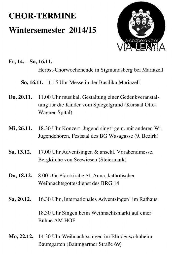 VIA LENTIA - AUSHANG_WS 2014