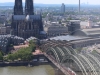 Blick auf Hohenzollernbrücke, Bahnhof und Dom, Köln